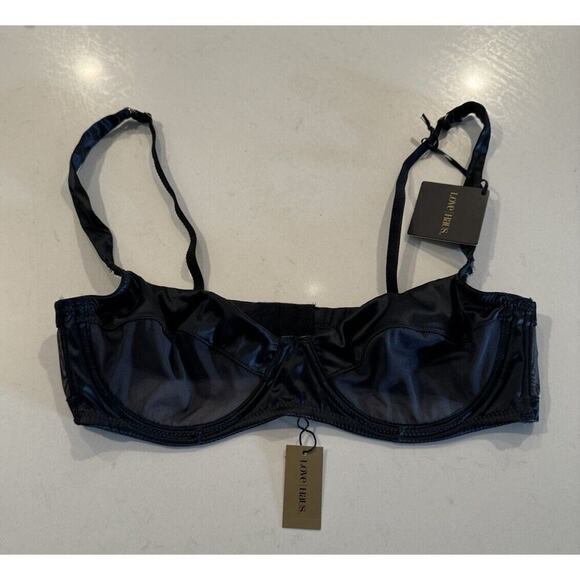 Love Haus By Beach Bunny Other - Love Haus By Beach Bunny 34D Black Stripe Illusion Unlined Sheer Bra Underwire